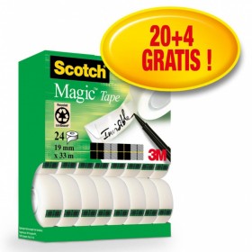 Taśma biurowa SCOTCH® Magic™ (8-1933R24TPR), matowa, 19mm, 33m, 24szt.