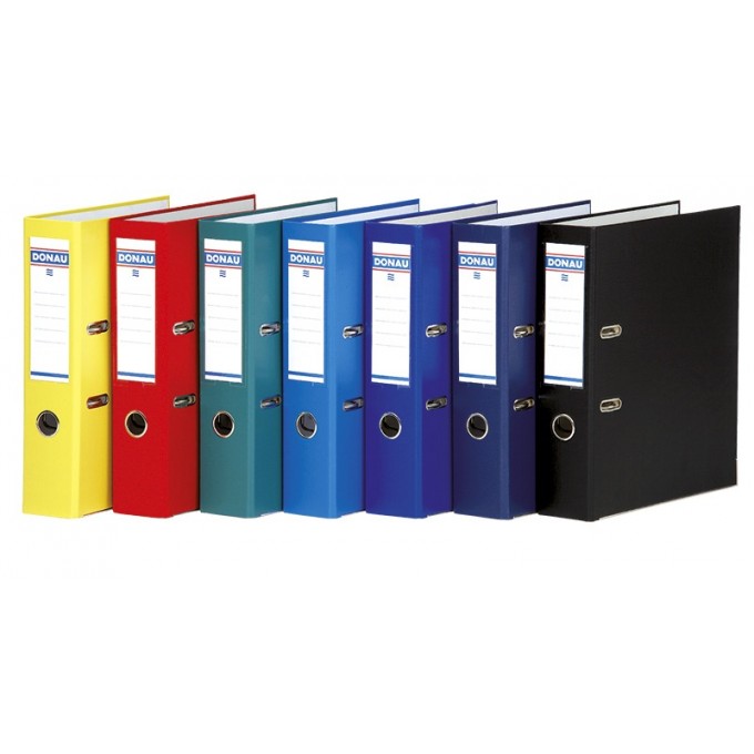 Segregator DONAU Master-S z szyną, PP, A4/75mm, ciemnoniebieski