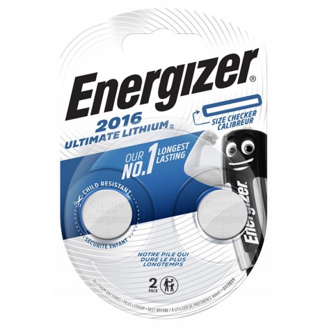 Bateria specjalistyczna ENERGIZER Ultimate Lithium Coins, CR2016, 3V, 2szt. Bateria specjalistyczna ENERGIZER Ultimate Lithium Coins, CR2016, 3V, 2szt.