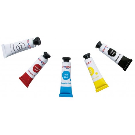 Farby tempera KEYROAD, 5x10ml, zawieszka, 5 kolorów