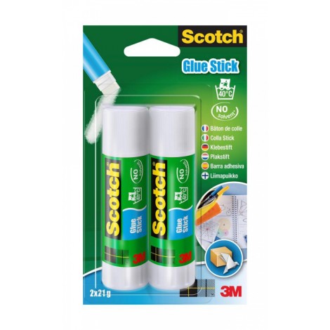 Klej w sztyfcie SCOTCH® (2x6221D) Office, zawieszka, 2szt., 2x21g