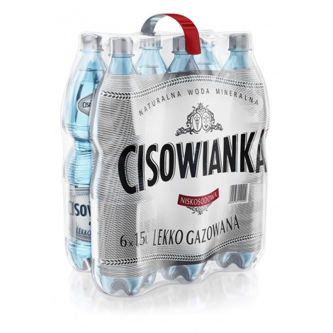 Woda CISOWIANKA, lekko gazowana, butelka plastikowa 1,5l