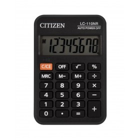 Kalkulator kieszonkowy CITIZEN LC110NR, 8-cyfrowy, 88x58mm, czarny