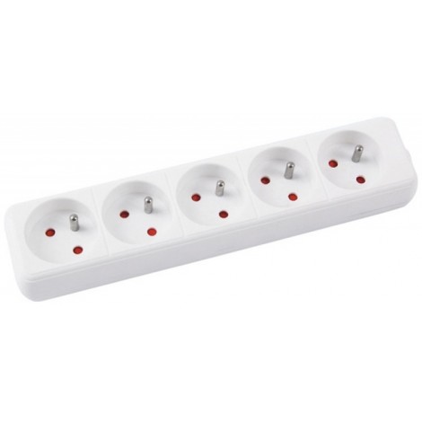 Przedłużacz OFFICE PRODUCTS, 5 gniazd, 1,5m, z uziemieniem, biały