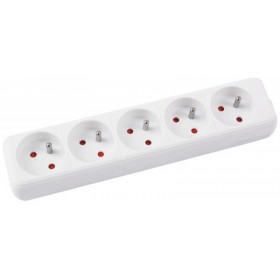 Przedłużacz OFFICE PRODUCTS, 5 gniazd, 3m, z uziemieniem, biały