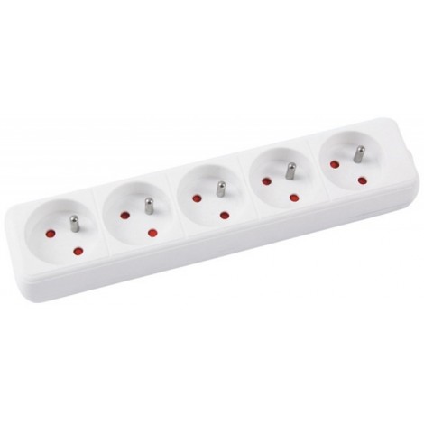 Przedłużacz OFFICE PRODUCTS, 5 gniazd, 3m, z uziemieniem, biały