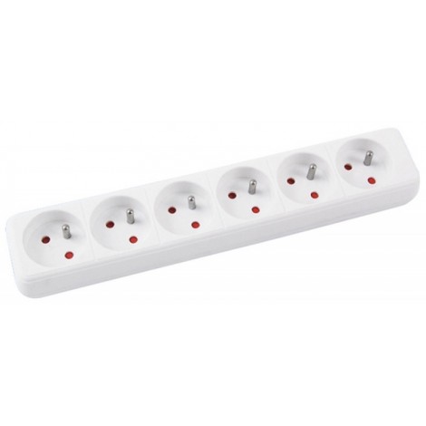 Przedłużacz OFFICE PRODUCTS, 6 gniazd, 5m, z uziemieniem, biały