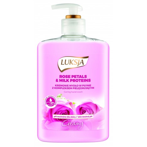 Mydło w płynie LUKSJA Mleko i płatki róż, 500ml