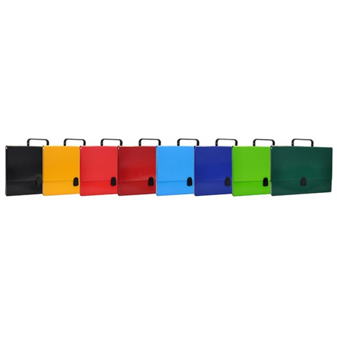 Teczka-pudełko OFFICE PRODUCTS, PP, A4/5cm, z rączką i zamkiem, mix kolorów