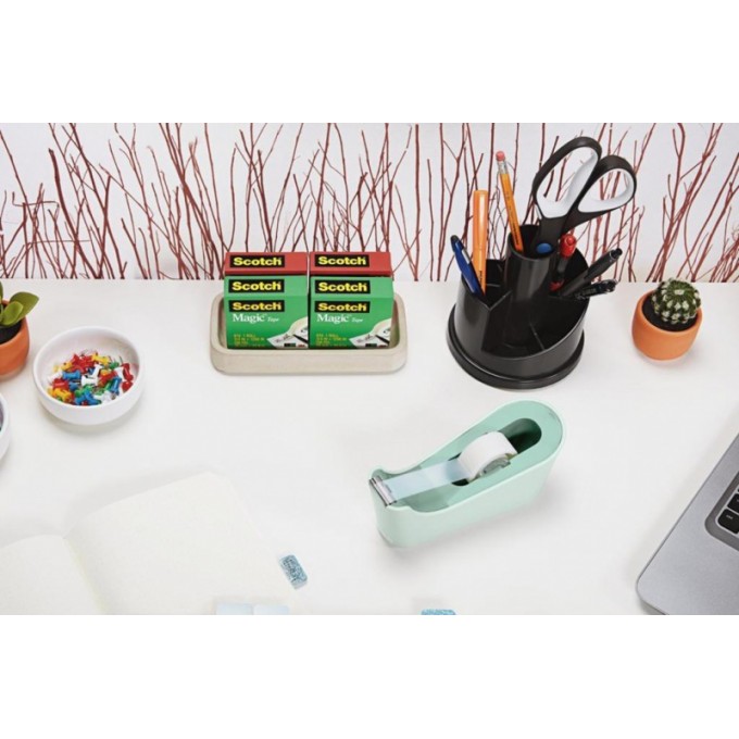 Dyspenser do taśm SCOTCH® (C-18M), w zestawie taśma Magic 19mmx33m, miętowy