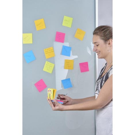 Multi kostka samoprzylepna POST-IT® Super Sticky (2014-SC-BYFG),76x76mm, 4x75 kart., mix kolorów