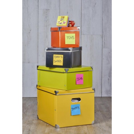 Multi kostka samoprzylepna POST-IT® Super Sticky (2014-SC-BYFG),76x76mm, 4x75 kart., mix kolorów