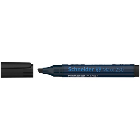 Marker permanentny SCHNEIDER Maxx 250, ścięty, 2-7mm, czarny