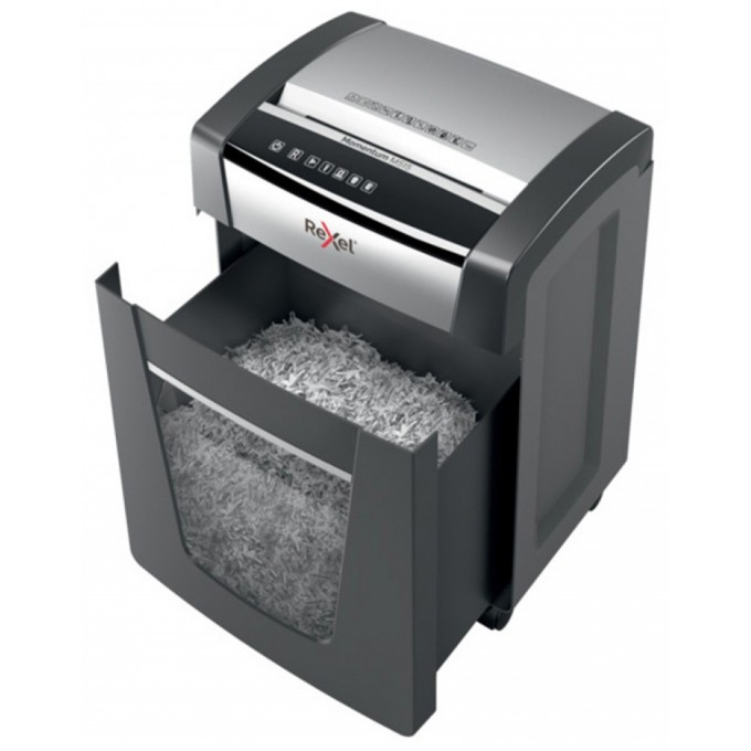 Niszczarka Rexel Momentum M515, mikro ścinki, P-5, 15 kart., 30l, czarna