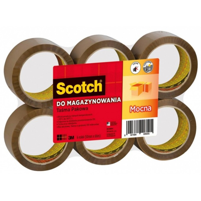 Taśma pakowa do magazynowania SCOTCH® (309 BRW), mocna, 50mm, 66m, brązowa