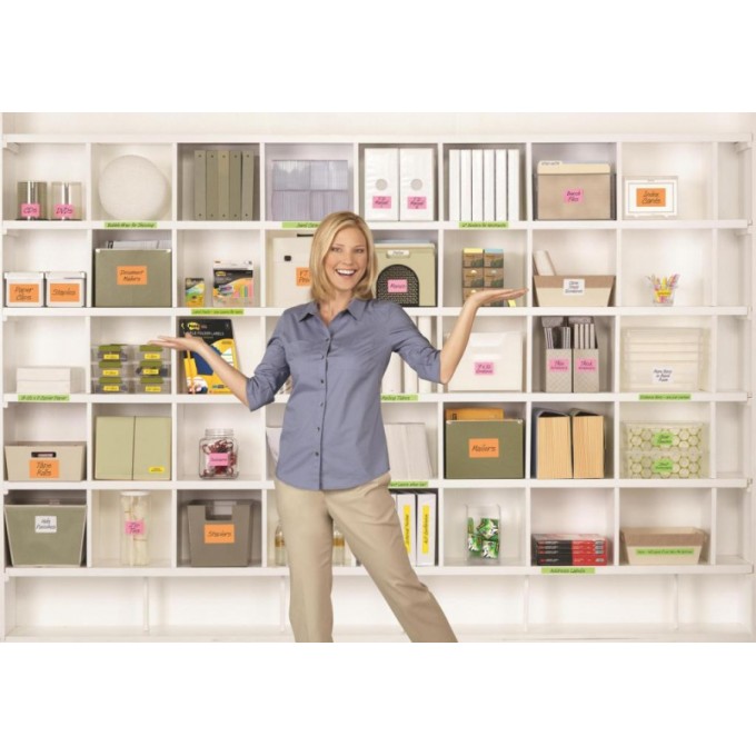 Karteczki samoprzylepne POST-IT® (654N), 76x76mm, 1x100 kart., jaskrawy pomarańczowy