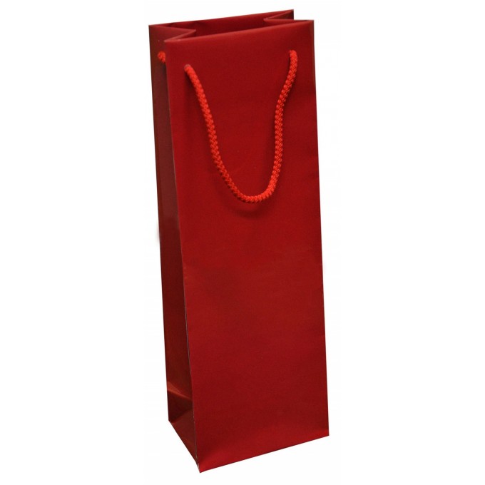 Torebka na alkohol OFFICE PRODUCTS, laminowana, 12x8x35cm, jednolita, sznurek, mix wzorów