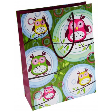 Torebka na prezenty OFFICE PRODUCTS, laminowana, 24x10x32cm, całoroczna, mix wzorów