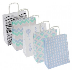 Torebka na prezenty OFFICE PRODUCTS, papierowa, 18x8x22,5cm, jednolita, pastelowa, mix wzorów
