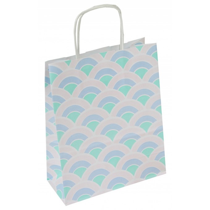 Torebka na prezenty OFFICE PRODUCTS, papierowa, 18x8x22,5cm, jednolita, pastelowa, mix wzorów