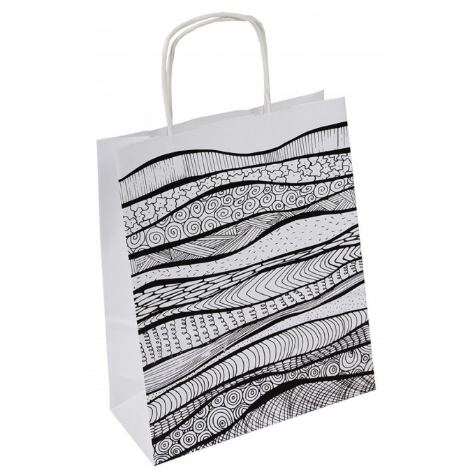 Torebka na prezenty OFFICE PRODUCTS, papierowa, 18x8x22,5cm, jednolita, pastelowa, mix wzorów