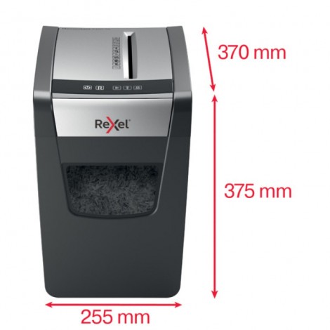 Niszczarka Rexel Momentum X410-SL Slimline, konfetti, P-4, 10 kart., 23l, czarna