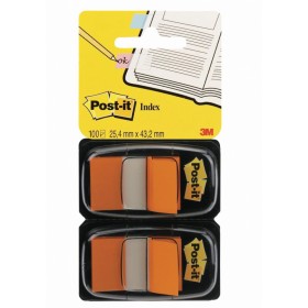 Zakładki indeksujące POST-IT® (680-O2EU), PP, 25,4x43,2mm, 2x50 kart., pomarańczowy