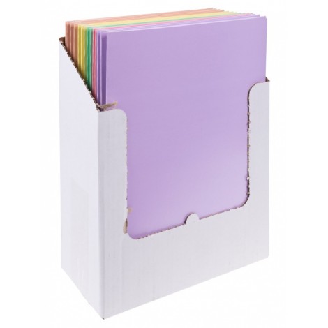 Teczka z gumką OFFICE PRODUCTS Pastel, karton/lakier, A4, 300gsm, 3-skrz., mix kolorów