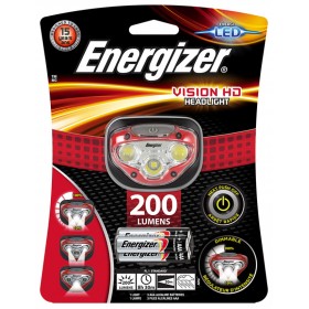 Latarka czołowa ENERGIZER Vision HD Headlight + 3szt. baterii AAA, czerowna