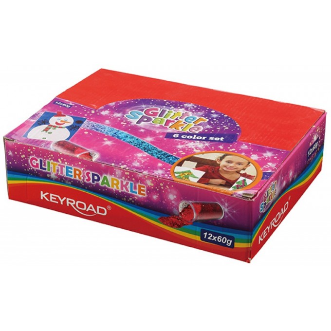 Brokat w pudełku KEYROAD, 60g, pakowany na displayu, mix kolorów