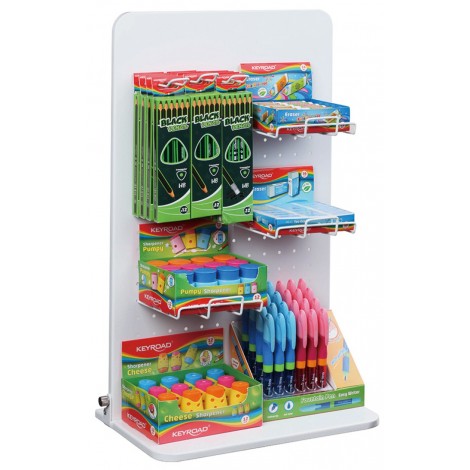 Mały display KEYROAD, metal, składany, bez wyposażenia, biały