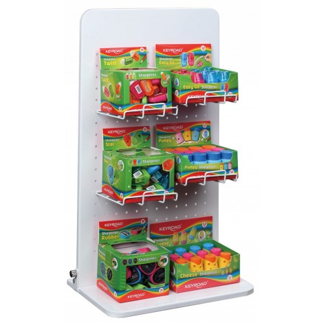 Mały display KEYROAD, metal, składany, bez wyposażenia, biały