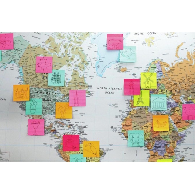 Kostka samoprzylepna POST-IT® (2030-U), 76x76mm, 1x450 kart., kolorowa