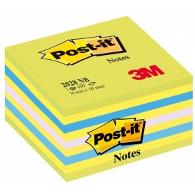 Kostka samoprzylepna POST-IT® (2028-NB), 76x76mm, 1x450 kart., cukierkowa niebiesko-zielona