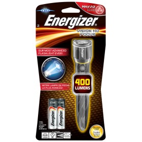 Latarka ENERGIZER Metal Vision Focus HD + 2szt. baterii AA, srebrna